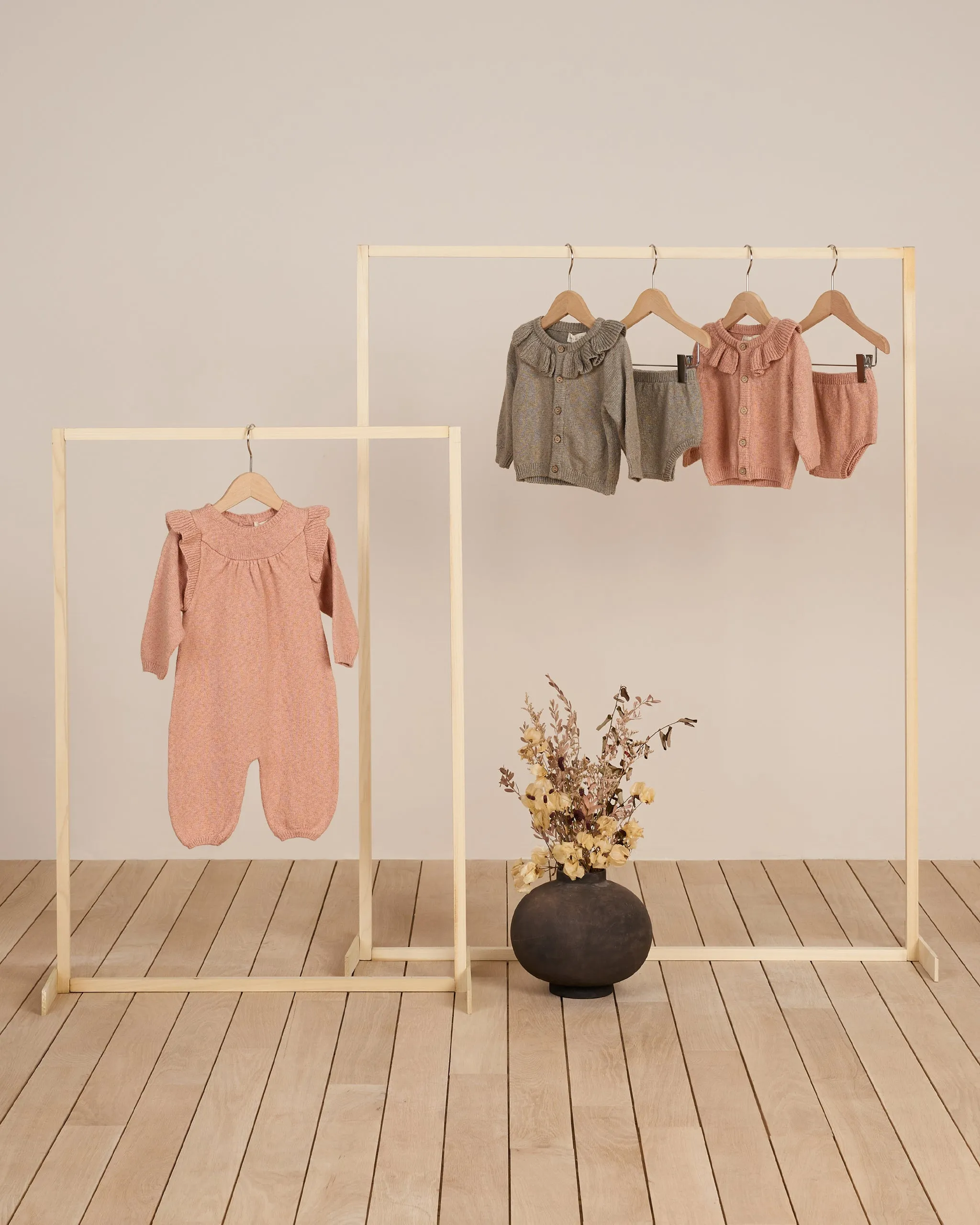 Long Sleeve Mira Knit Romper | Heathered Rose
