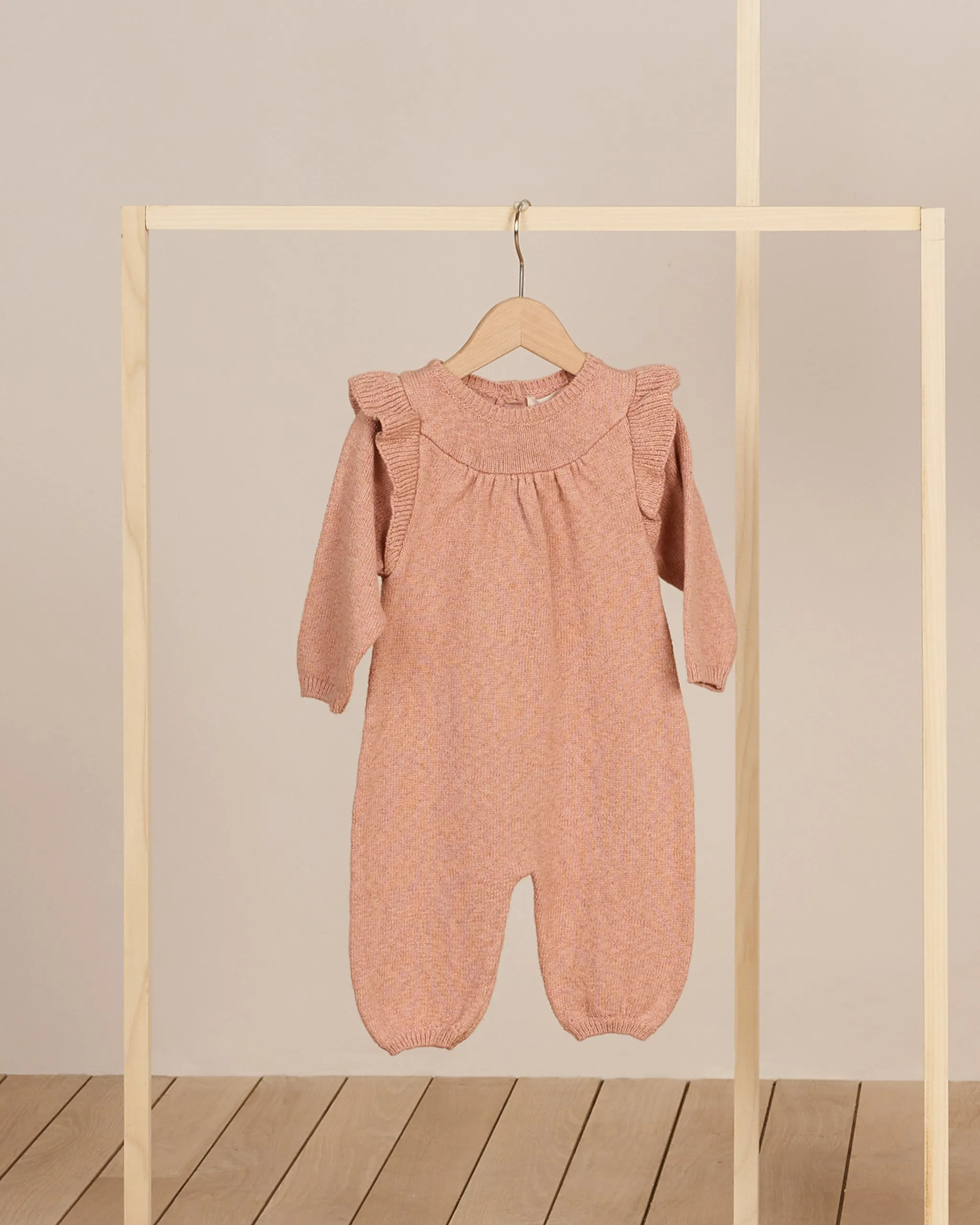 Long Sleeve Mira Knit Romper | Heathered Rose