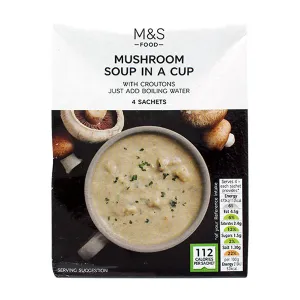 M&S Food Mushroom Soup in a Cup 4 x 26g (104g)