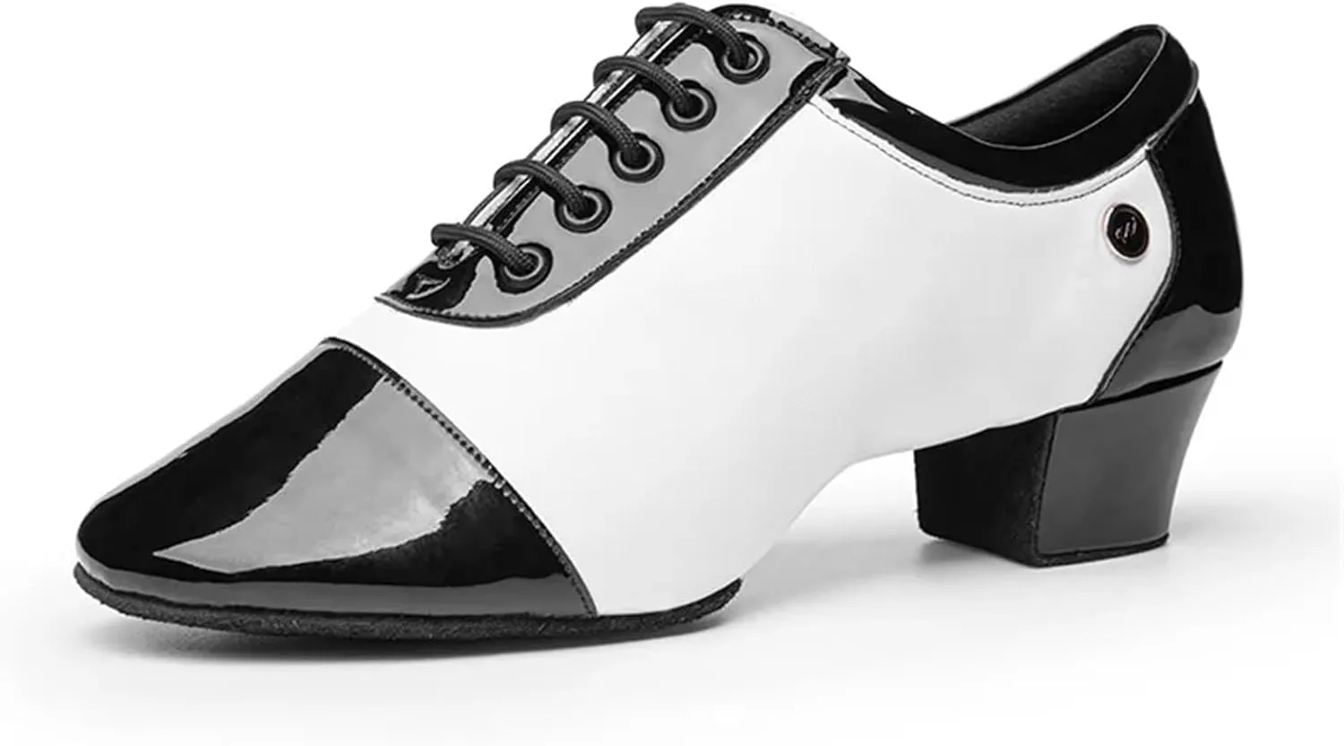Men's Latin Dance Shoes Modern Men's Ballroom Tango Latin Dance Shoe Man Split Indoor Soft Sole Black White Dance Shoes