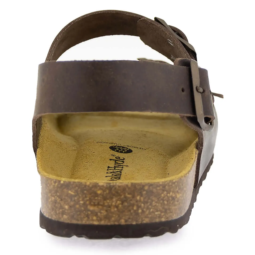 Men's Malaga Back Strap Sandals - Dark Brown