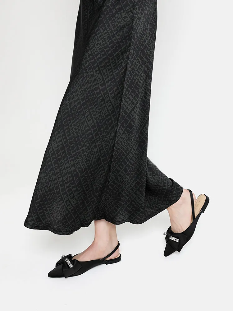 Norah Crystal Bow Embellished Slingbacks