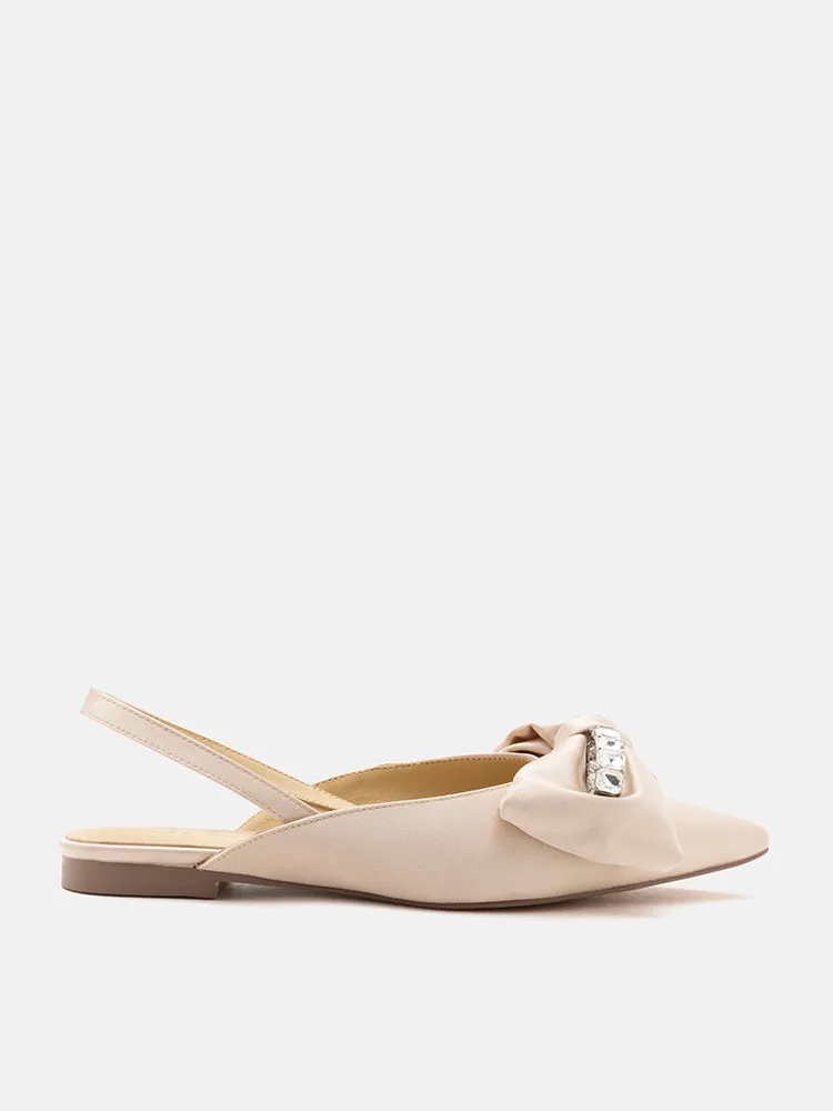 Norah Crystal Bow Embellished Slingbacks