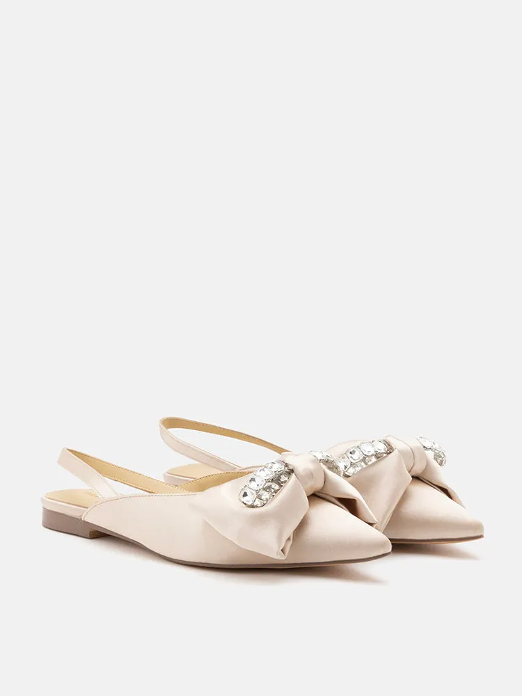 Norah Crystal Bow Embellished Slingbacks