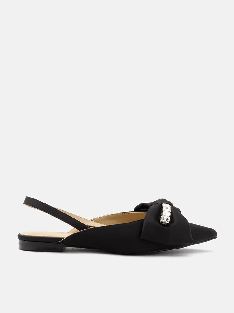 Norah Crystal Bow Embellished Slingbacks