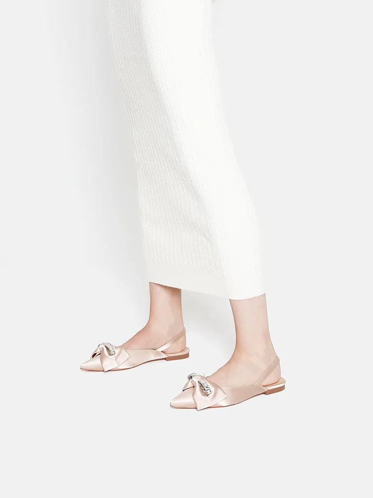 Norah Crystal Bow Embellished Slingbacks