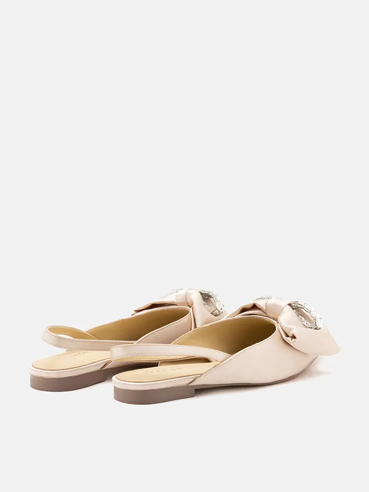 Norah Crystal Bow Embellished Slingbacks