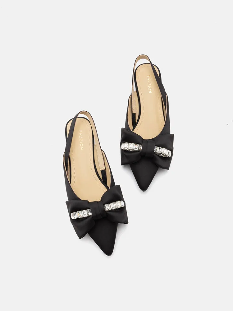 Norah Crystal Bow Embellished Slingbacks