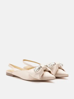 Norah Crystal Bow Embellished Slingbacks