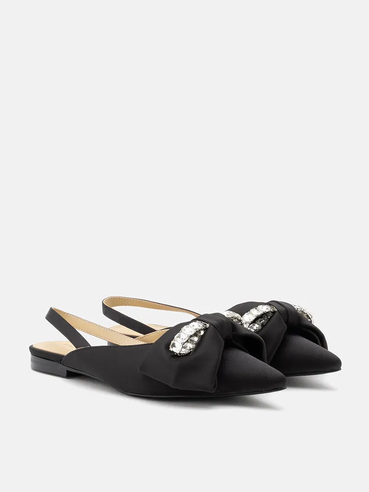Norah Crystal Bow Embellished Slingbacks
