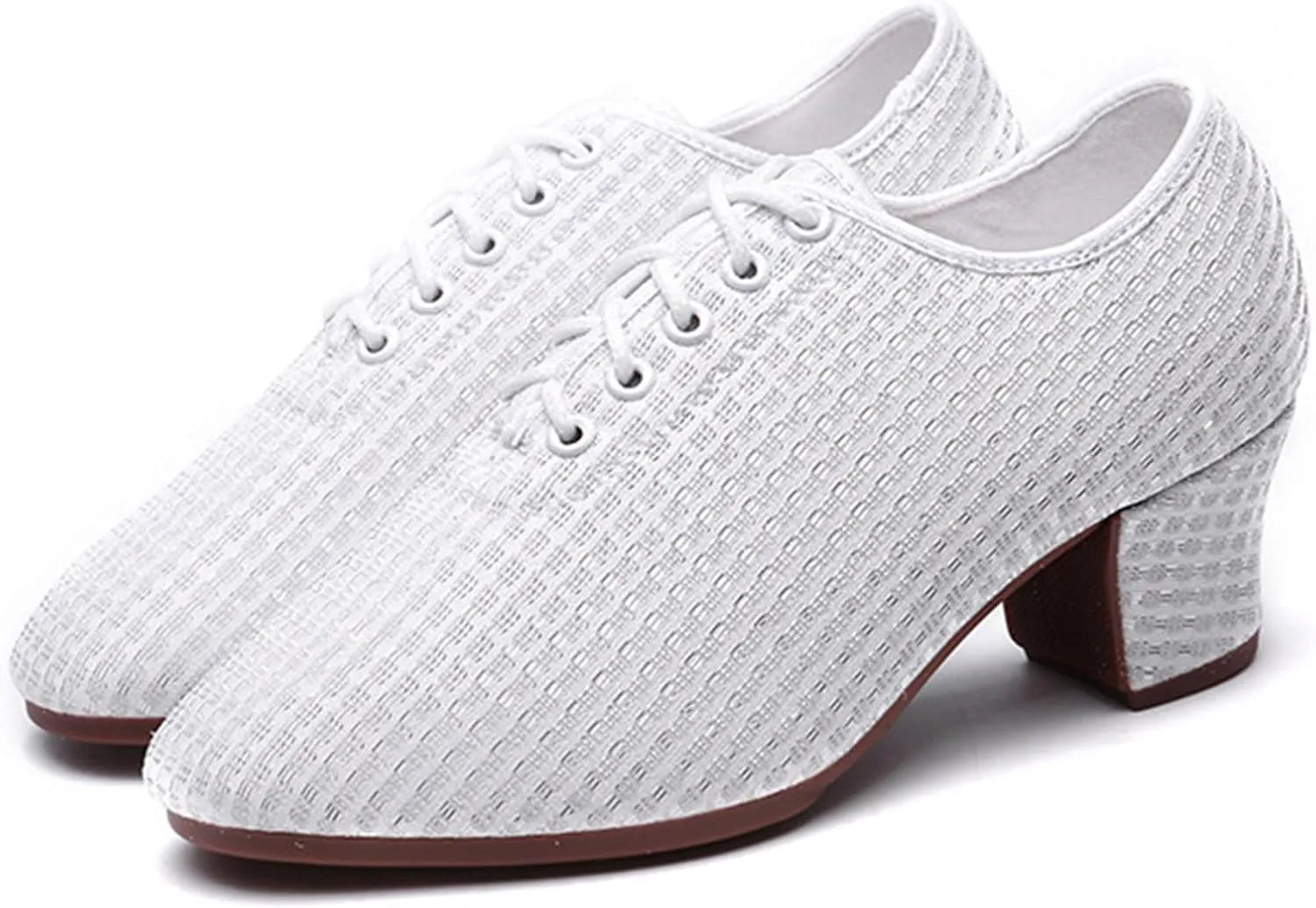 ONAIC Standard Closed Toe Ballroom Dance Shoes for Womens Lace Up Practice Dance Shoes Casual Dance Sports Shoes
