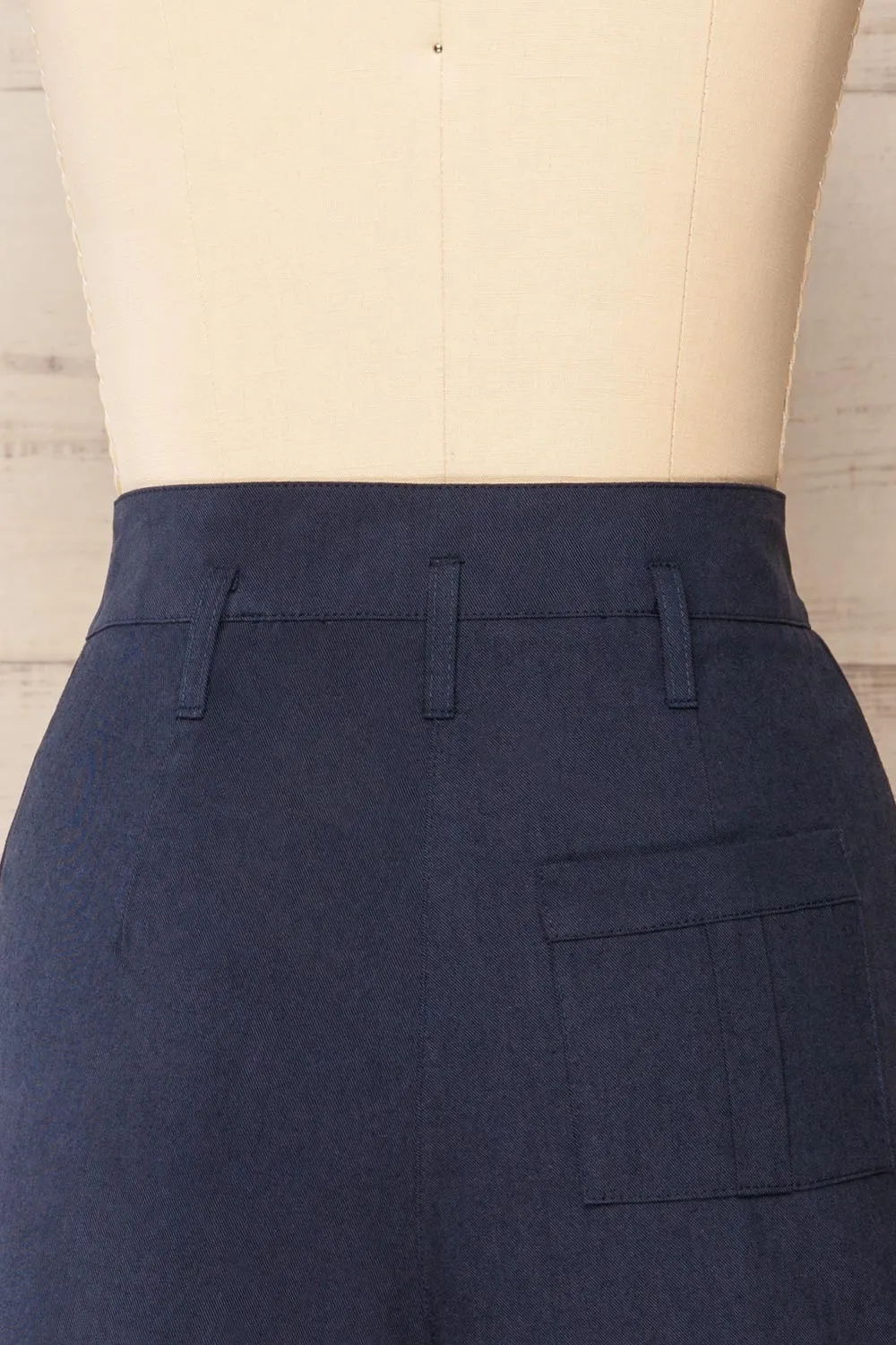 Palma | Navy High-Waisted Short