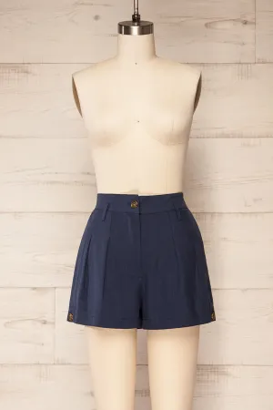 Palma | Navy High-Waisted Short