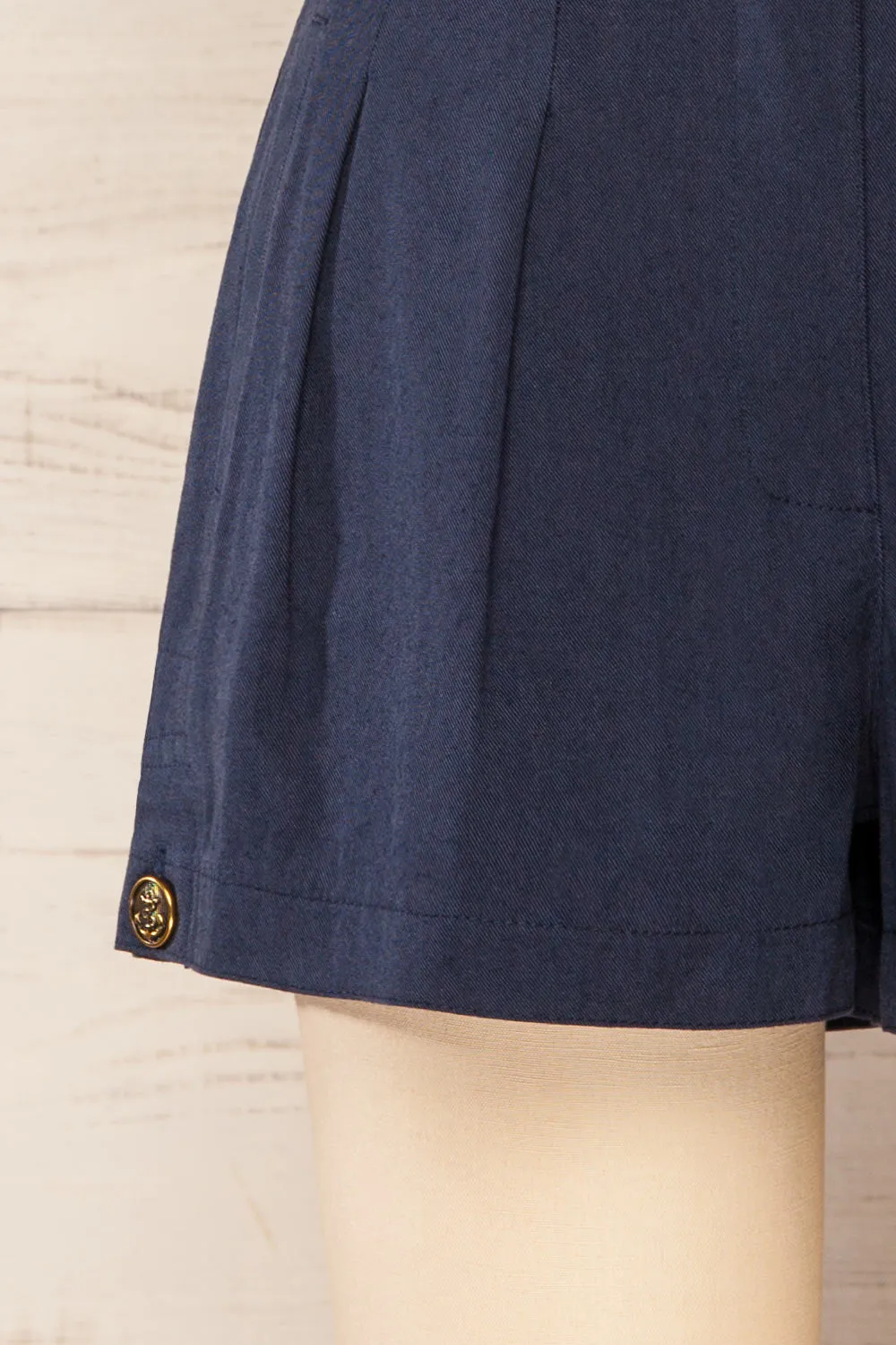 Palma | Navy High-Waisted Short