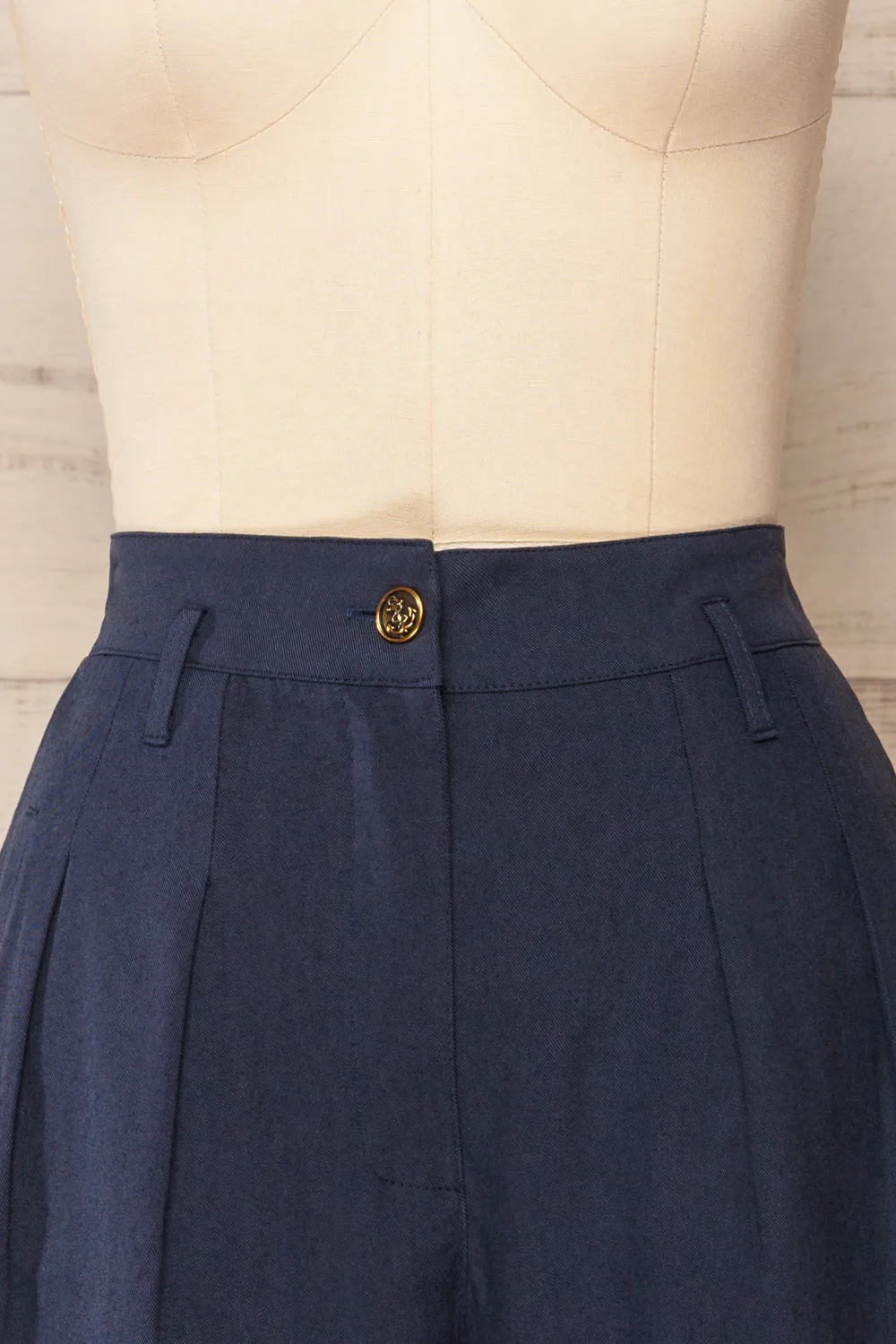 Palma | Navy High-Waisted Short