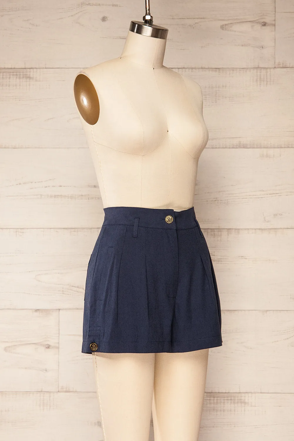 Palma | Navy High-Waisted Short