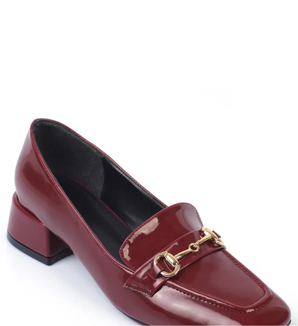 Perla - Turkish Low Heeled Blunt Toe Women's Shoes - Banded