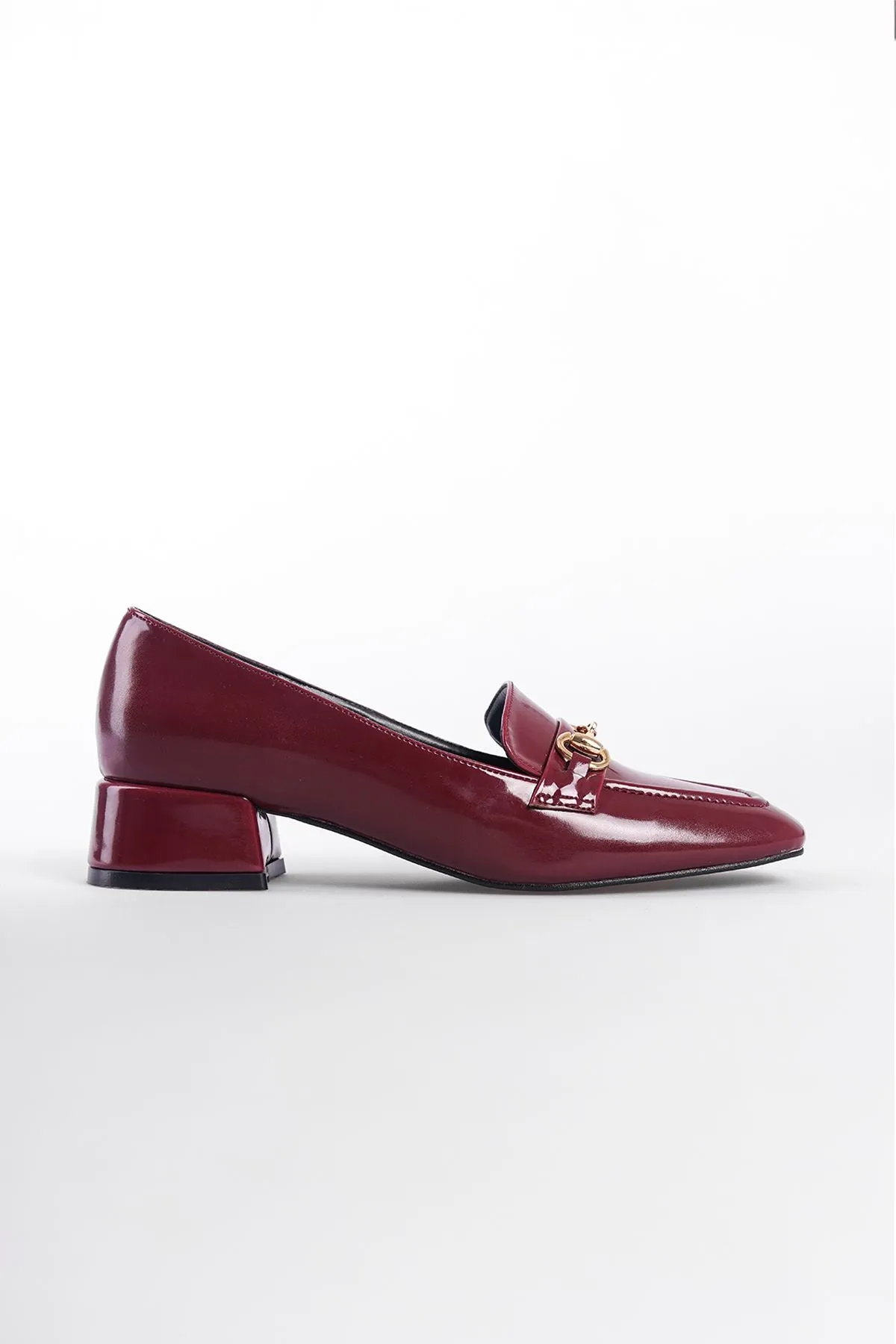 Perla - Turkish Low Heeled Blunt Toe Women's Shoes - Banded