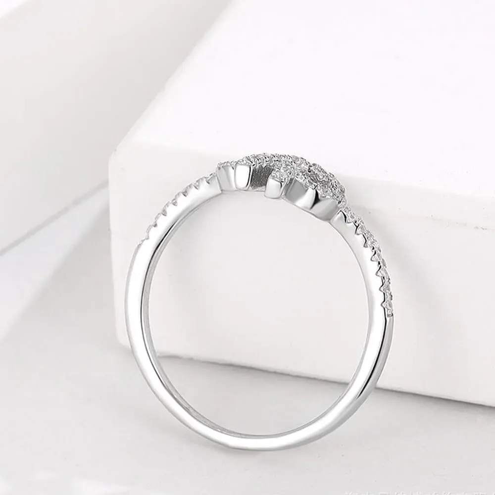 PINKPIN 18K Gold Plated S925 Sterling Silver Bow Knot Ring for Women Fashion Rings for Women Ring Jewelry Gifts