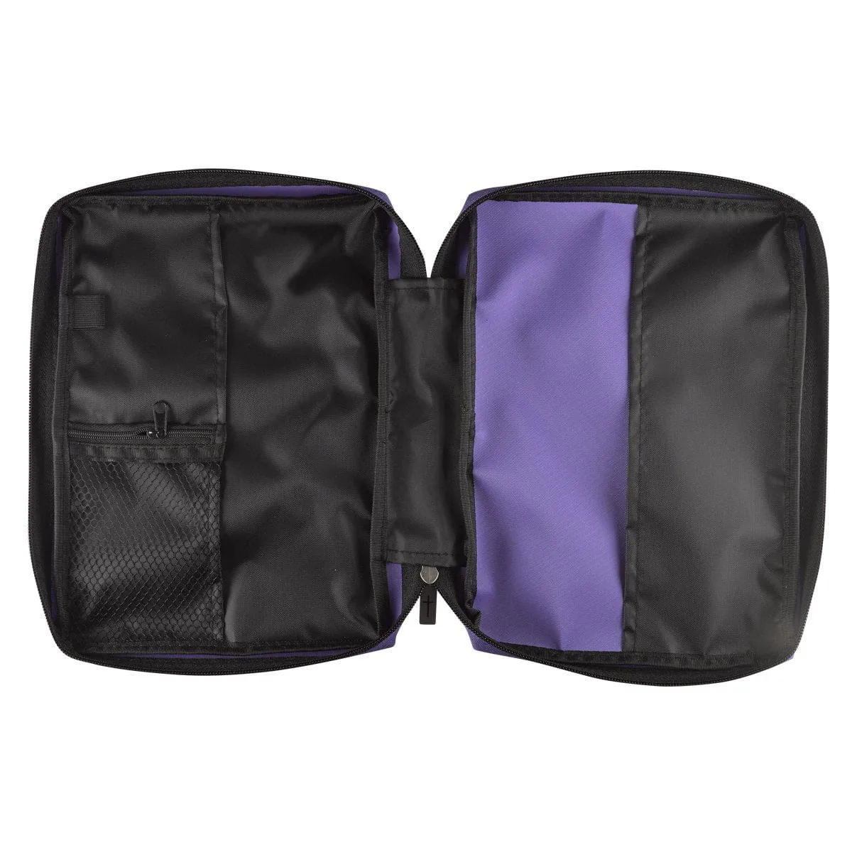 Polyester Canvas with Fish Badge in Purple Bible Cover