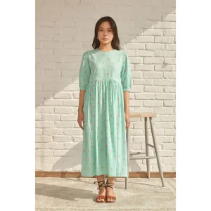 Prakriti Jaipur Green Aster Midi Dress