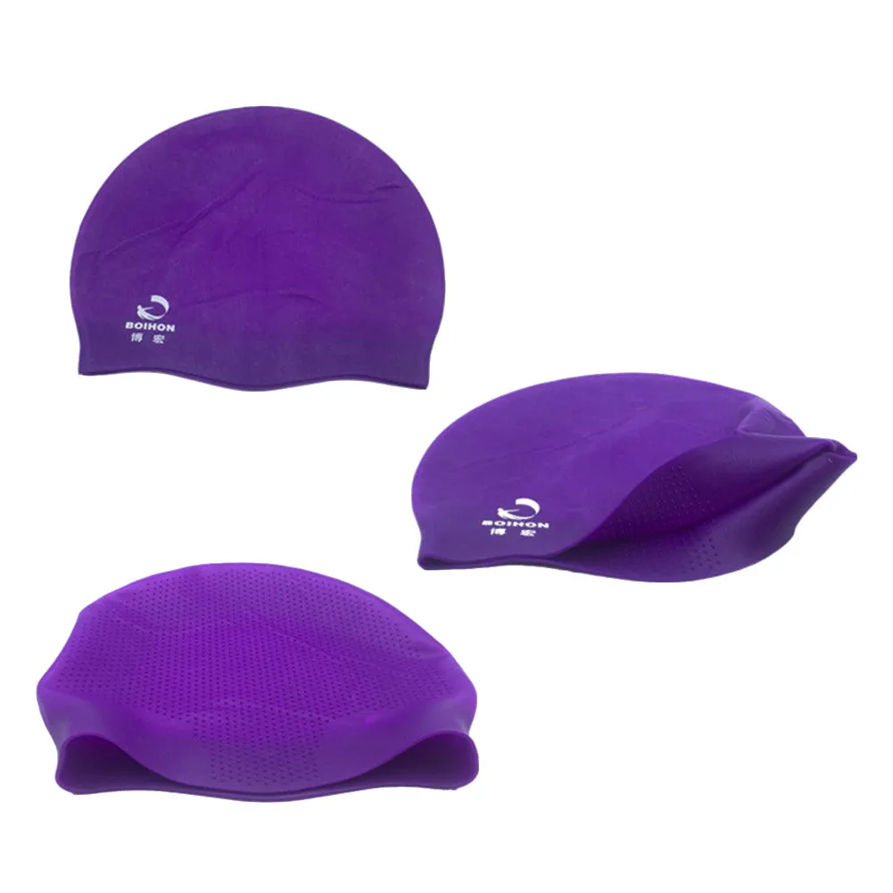 Sidiou Group Anti-Slip Silicone Elastic Hair Protect Professional Unisex Swimming Cap Hat