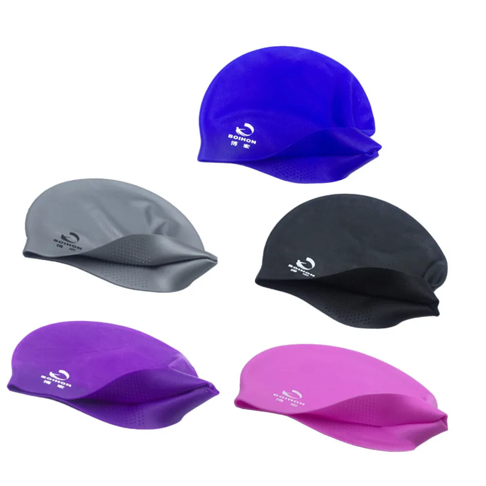 Sidiou Group Anti-Slip Silicone Elastic Hair Protect Professional Unisex Swimming Cap Hat