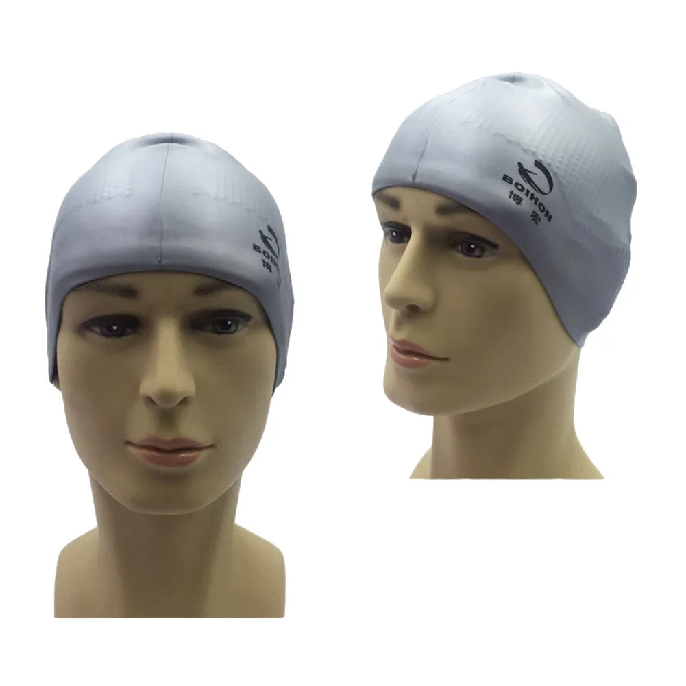 Sidiou Group Anti-Slip Silicone Elastic Hair Protect Professional Unisex Swimming Cap Hat