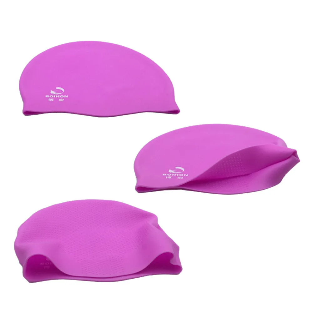 Sidiou Group Anti-Slip Silicone Elastic Hair Protect Professional Unisex Swimming Cap Hat