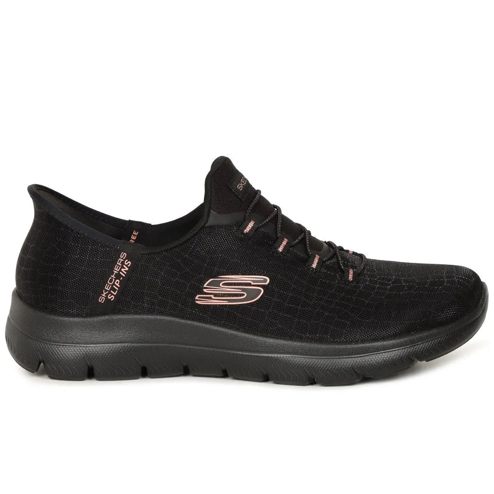 Skechers Slip Ins 150128BKGD Black Dressy Trainer