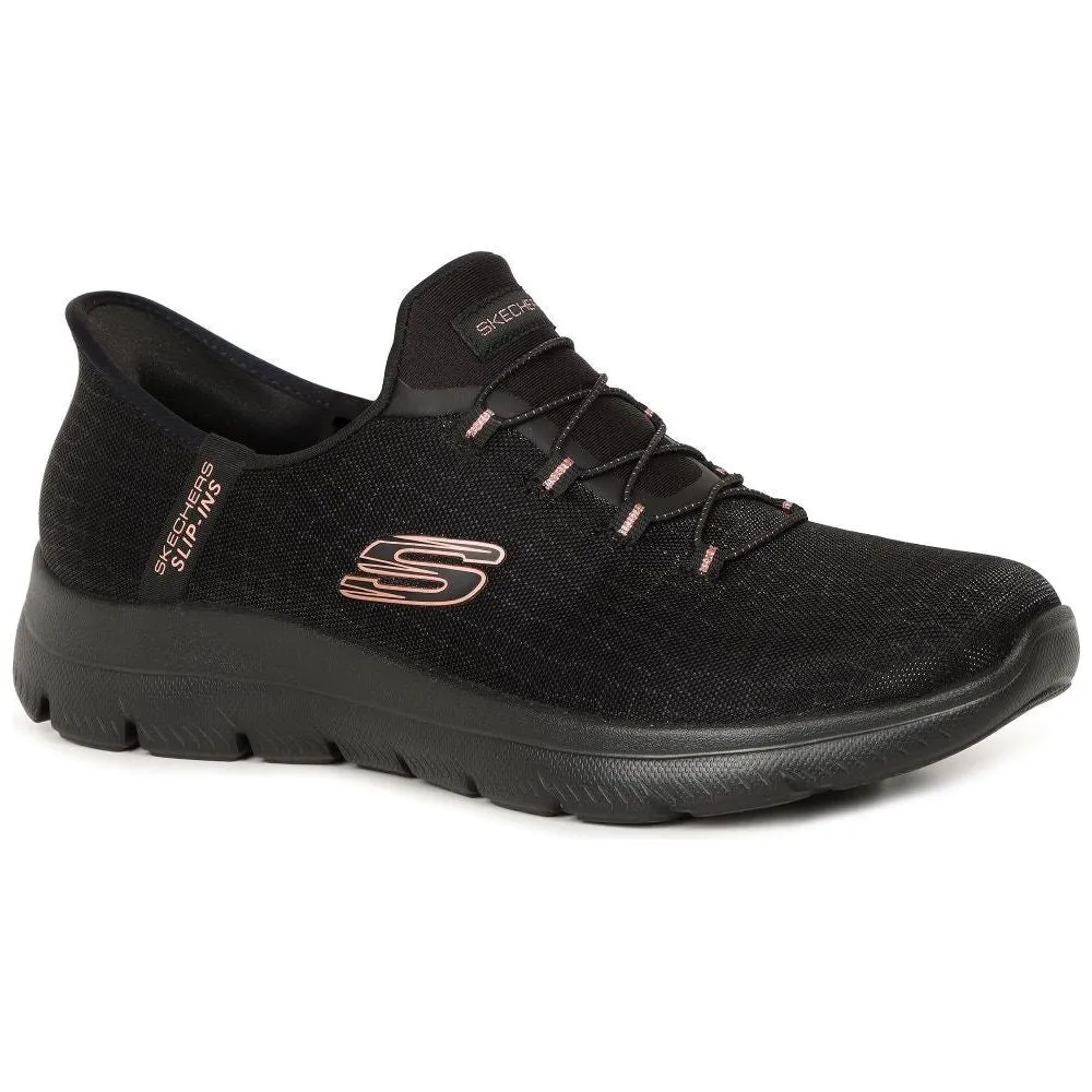 Skechers Slip Ins 150128BKGD Black Dressy Trainer
