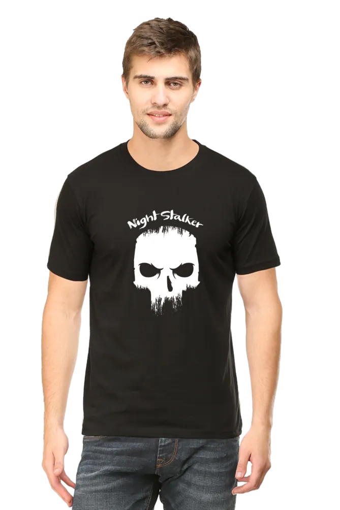 Skull Night Stalker Printed T Shirt For Men