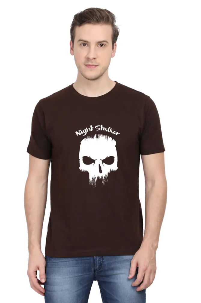 Skull Night Stalker Printed T Shirt For Men