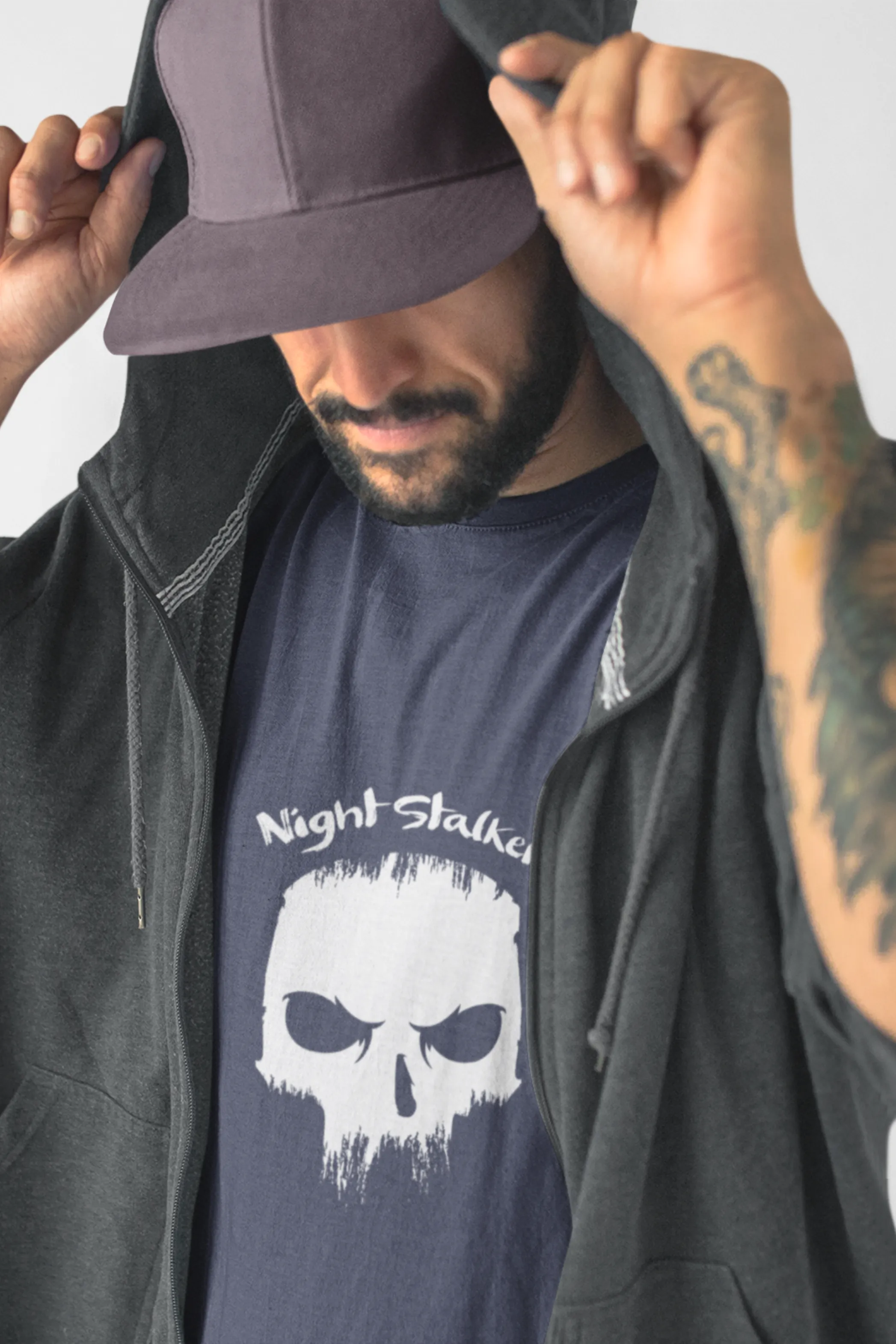 Skull Night Stalker Printed T Shirt For Men