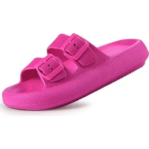 Soft Adjustable Dual Buckle Unisex Slides