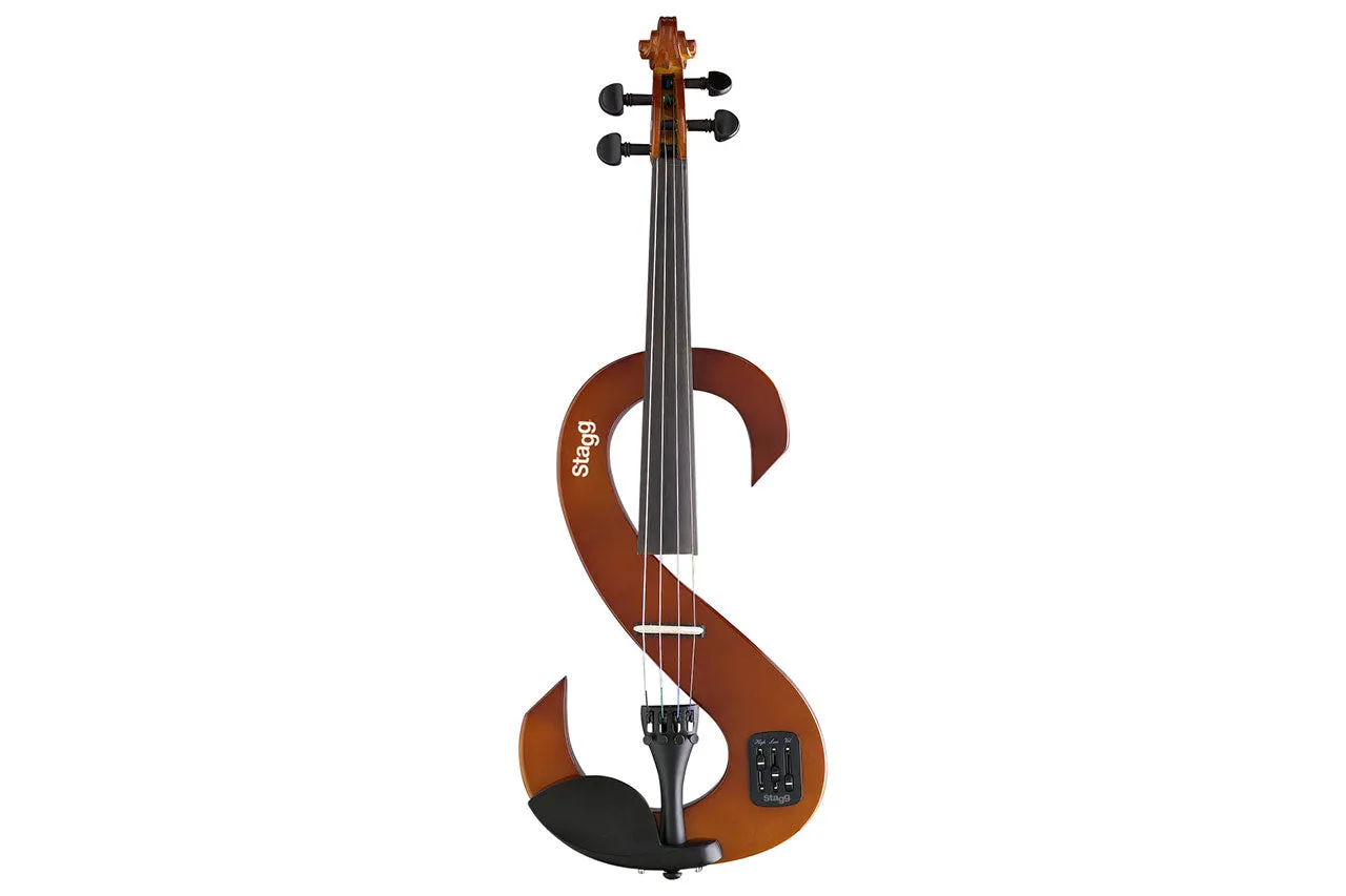Stagg 4/4 S-Shaped Violinburst Electric Violin Set