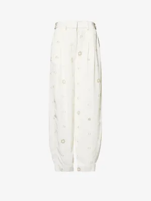 Stella McCartney Foil Dot Banana Leg Trousers