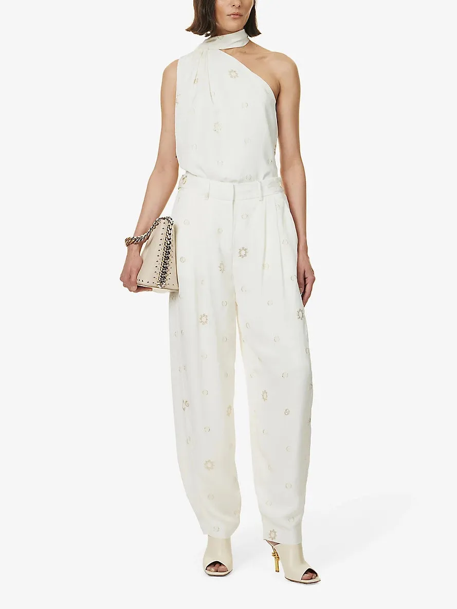 Stella McCartney Foil Dot Banana Leg Trousers