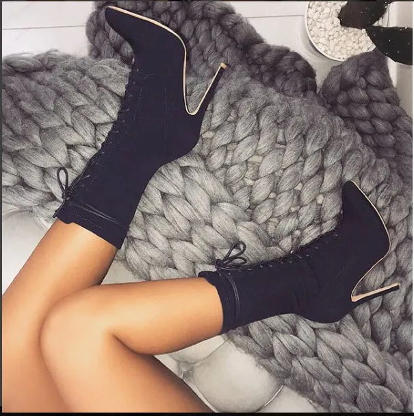 Straps Peep Toe High Stiletto Heel Ankle Boot Sandals