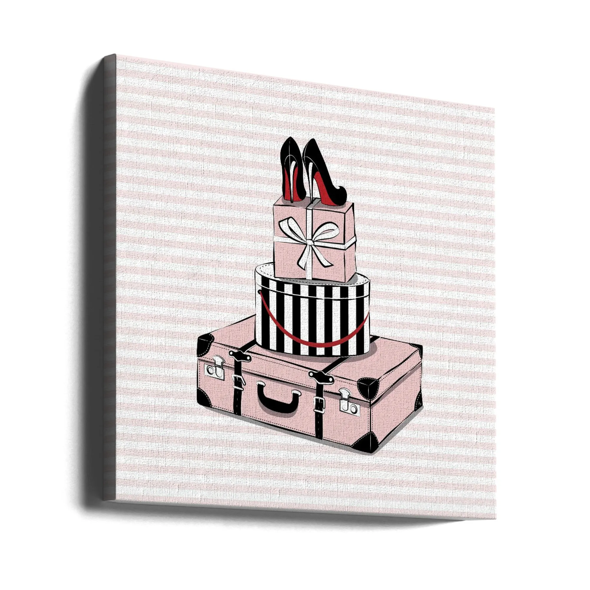 Stylish Travels Square Canvas Art
