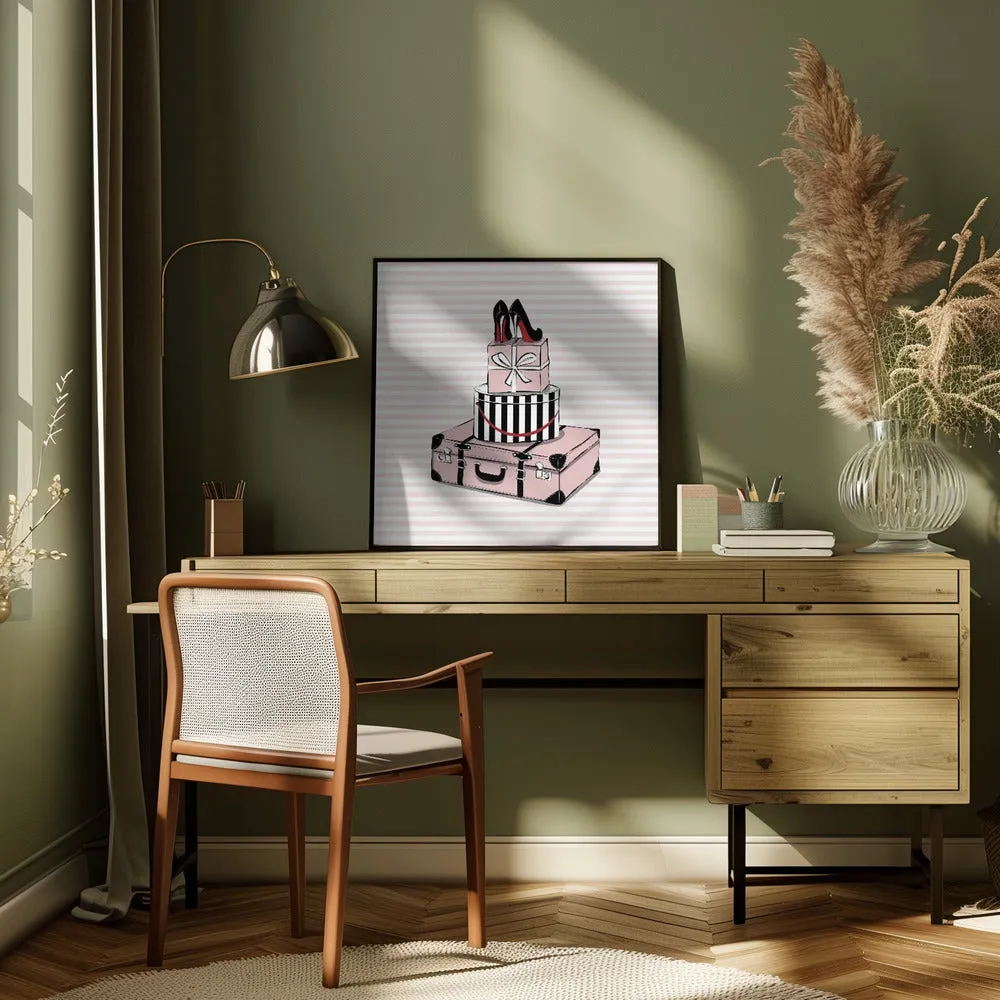 Stylish Travels Square Canvas Art