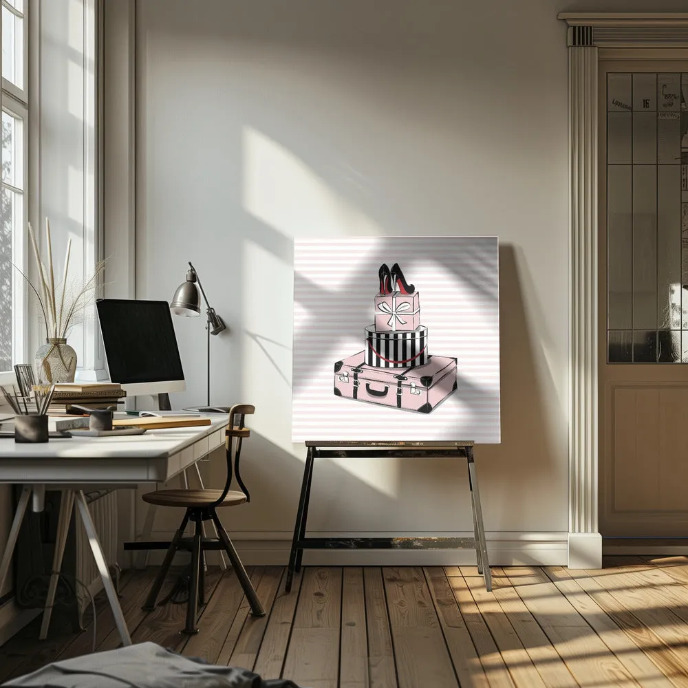 Stylish Travels Square Canvas Art
