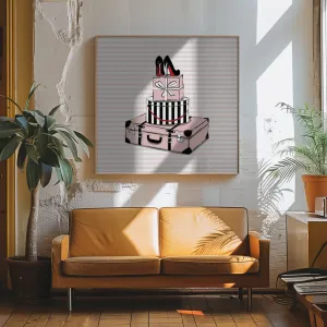 Stylish Travels Square Canvas Art