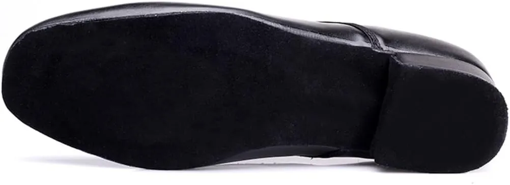 VEACAM Men's Ballroom Dance Shoes, Leather Tango Salsa Latin Shoe Professional Dancing Practice Shoes