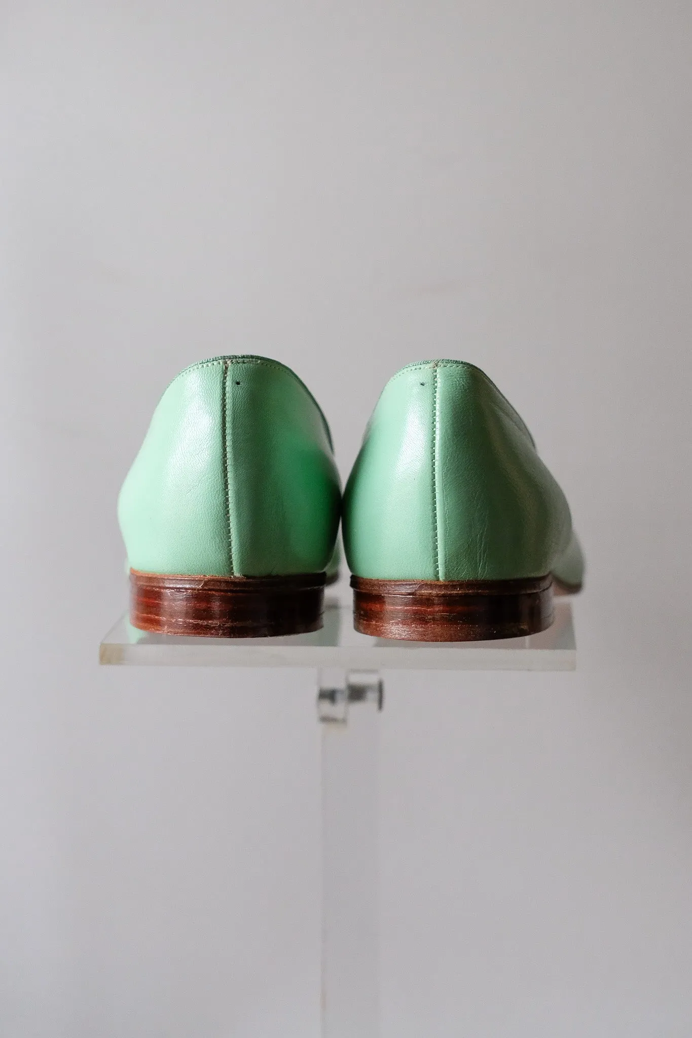 Vintage 1960s Mint Green Loafers by Henry Waters / Sz 8