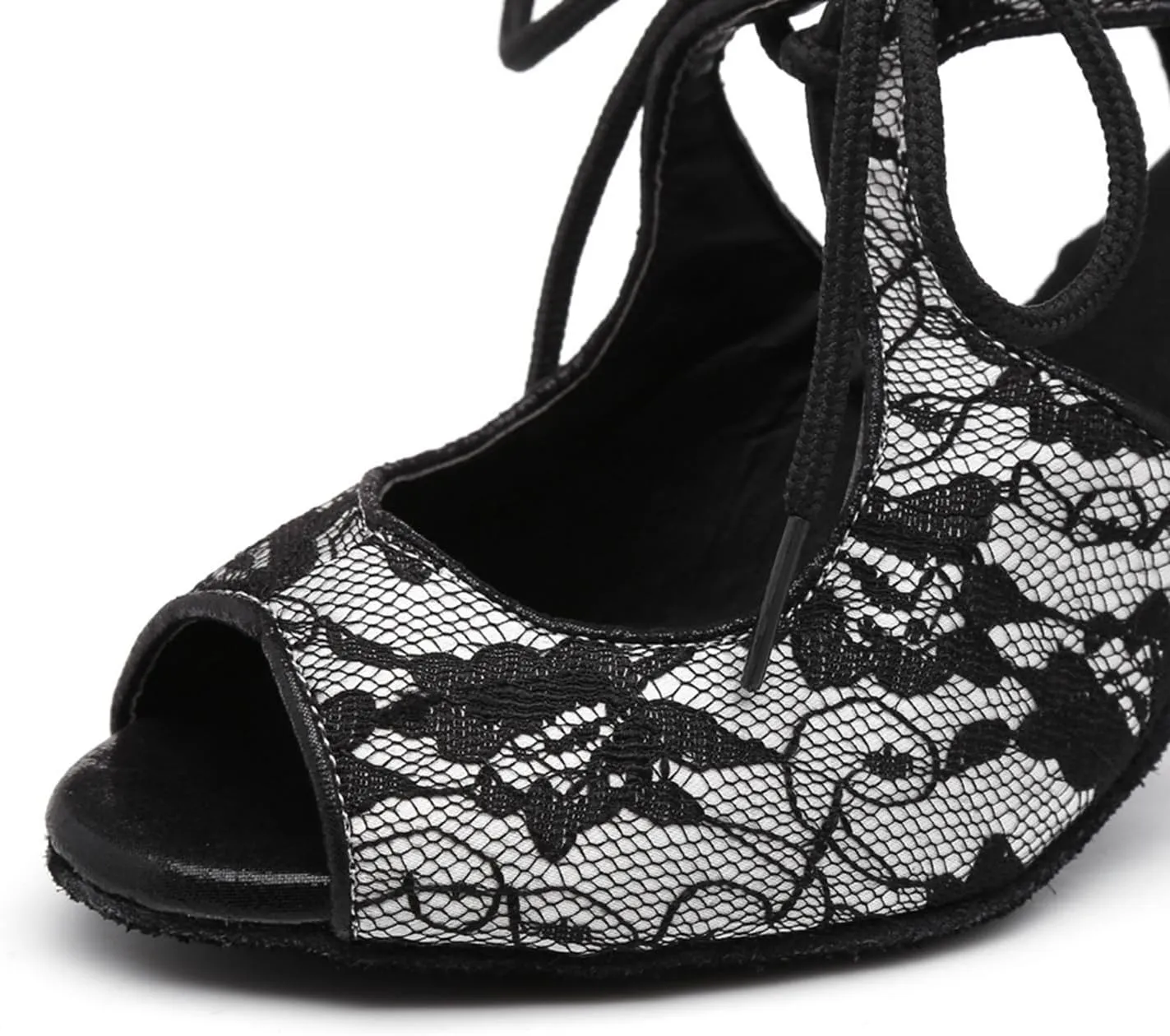 Women's Lace Mesh at Vamp Synthetic Ballroom Morden Tango Party Wedding Practice Professional Dance Shoes