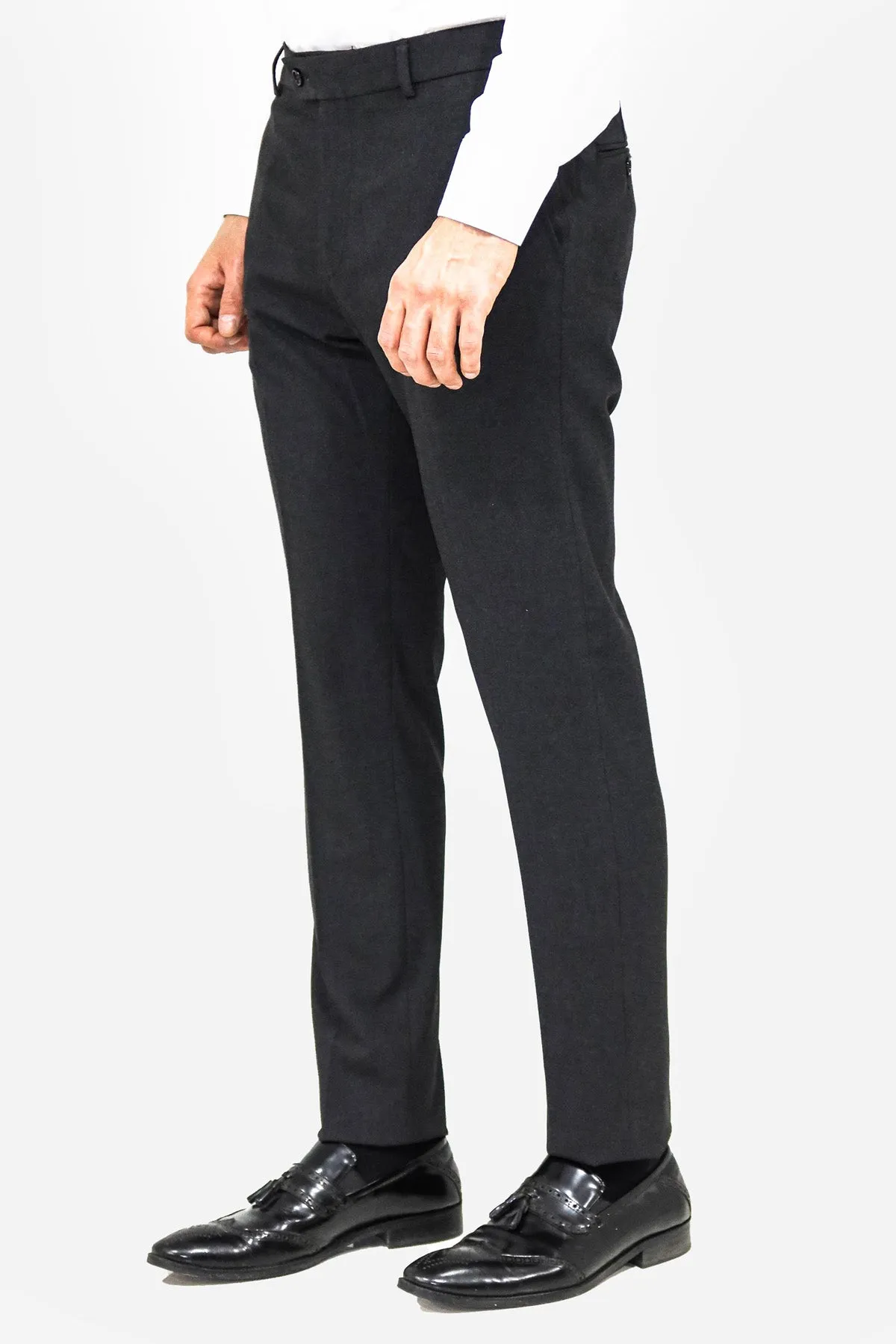 WSS Plain Dark Grey Men Pants  - Singen