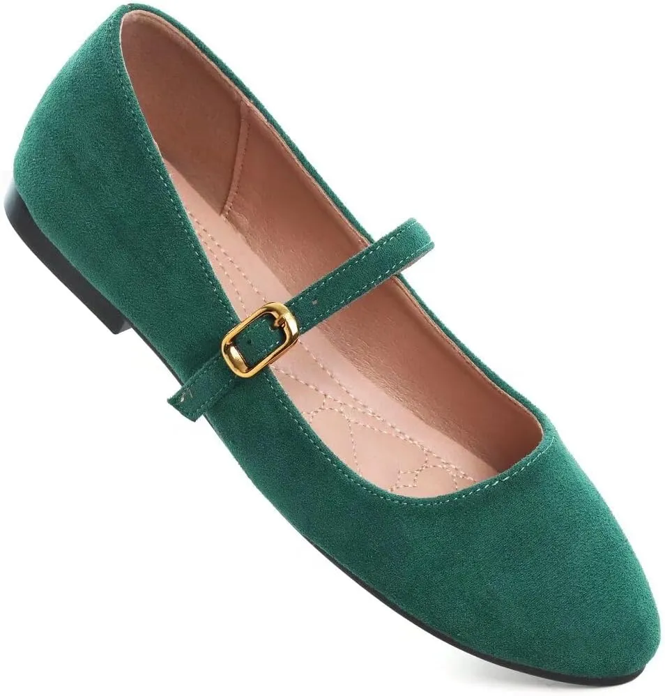 ZTWUTANG Women's Cute Round-Toe Flat Ballet Shoes Comfortable Dress Shoes for Walking